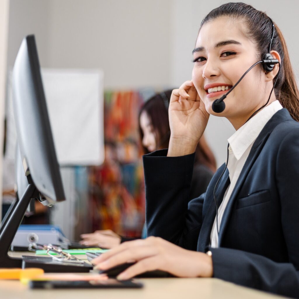 Nipoli Expo 2025 | Asian Call Operator Working At Desk